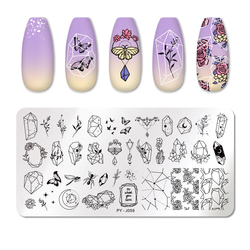 PICT YOU Halloween Nail Stamping Plates Snowflake Festival Pattern Nail Art Image Plates Stainless Steel Nail Art Plate Stencil