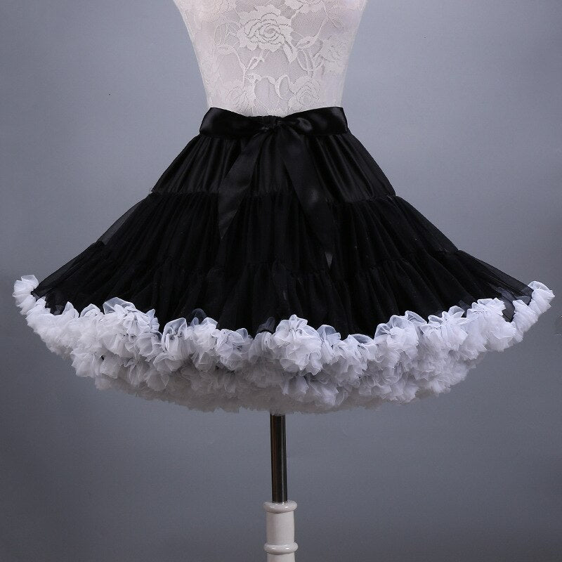 White Short Women Tulle Halloween Petticoat Crinoline Vintage Wedding Bridal Petticoat Underskirt Rockabilly Tutu