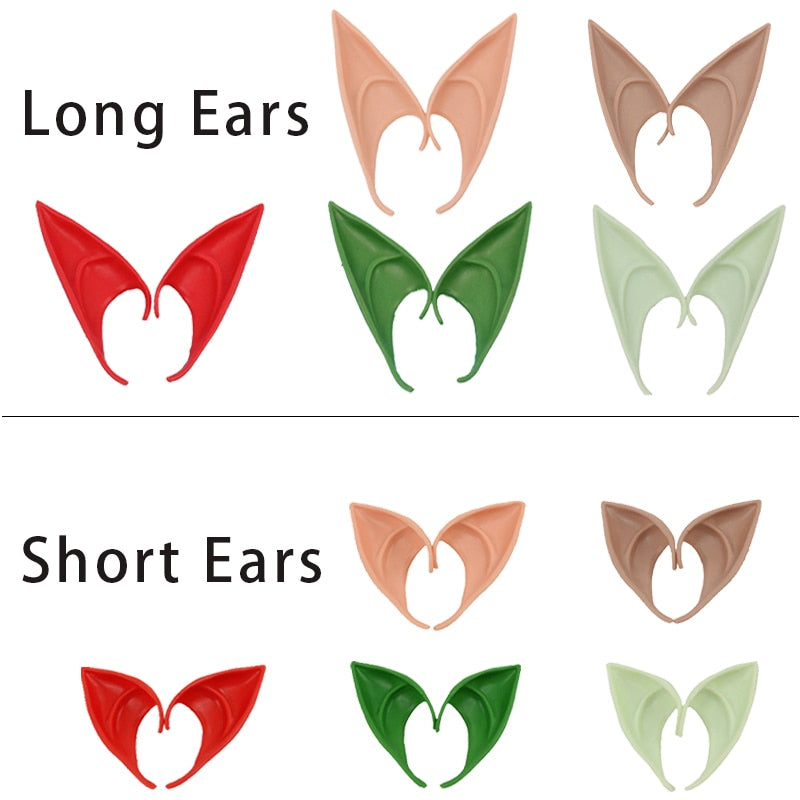 Elven Elf Ears False Ears Props Fairy Angel Dress Up Cosplay Costume Accessories Christmas Halloween Decoration Party DIY Decor