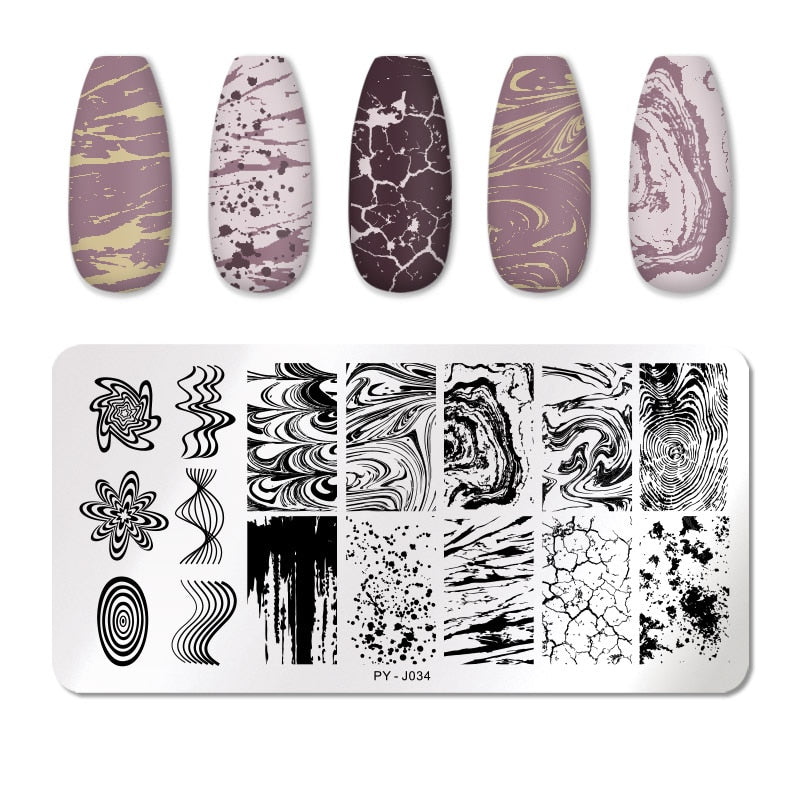 PICT YOU Halloween Nail Stamping Plates Snowflake Festival Pattern Nail Art Image Plates Stainless Steel Nail Art Plate Stencil