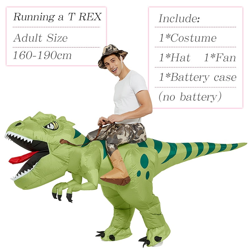 Velociraptor T REX Mascot Inflatable Costume For Kids Anime Halloween Costumes Dinosaur Birthday Gift For Party Cosplay Blow Up