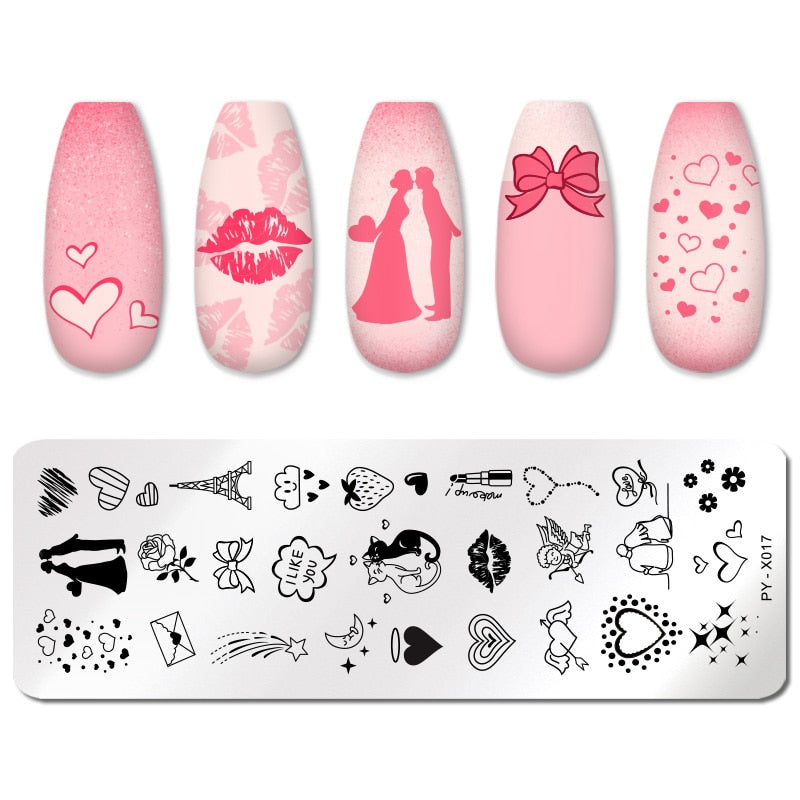 PICT YOU Halloween Nail Stamping Plates Snowflake Festival Pattern Nail Art Image Plates Stainless Steel Nail Art Plate Stencil