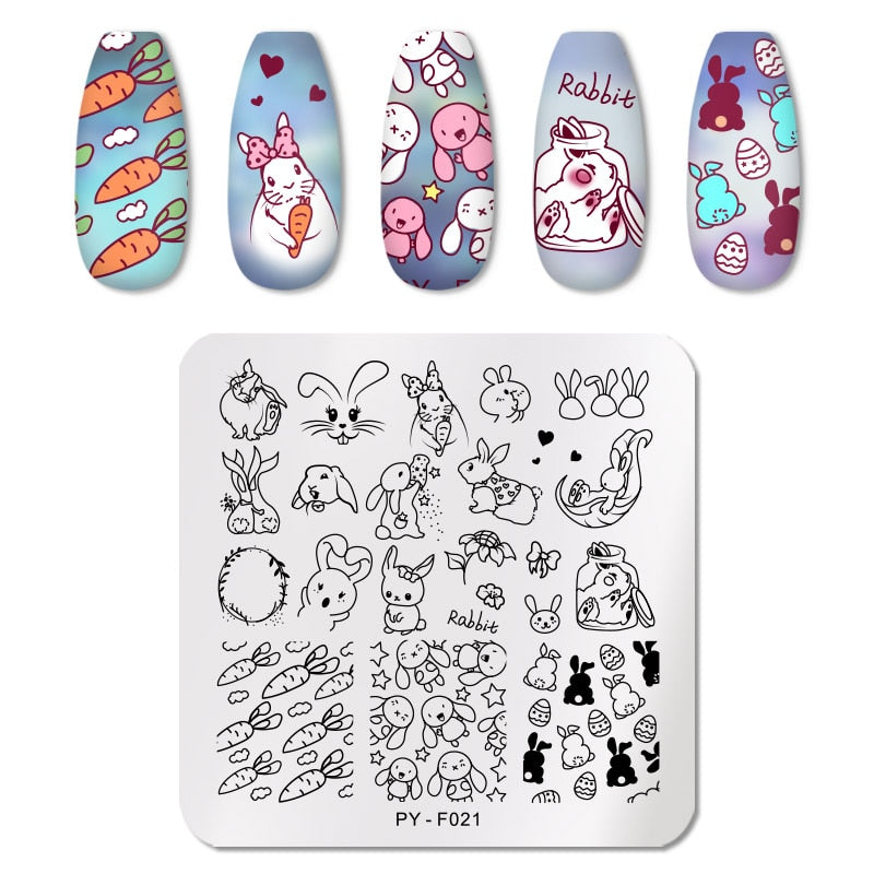 PICT YOU Halloween Nail Stamping Plates Snowflake Festival Pattern Nail Art Image Plates Stainless Steel Nail Art Plate Stencil