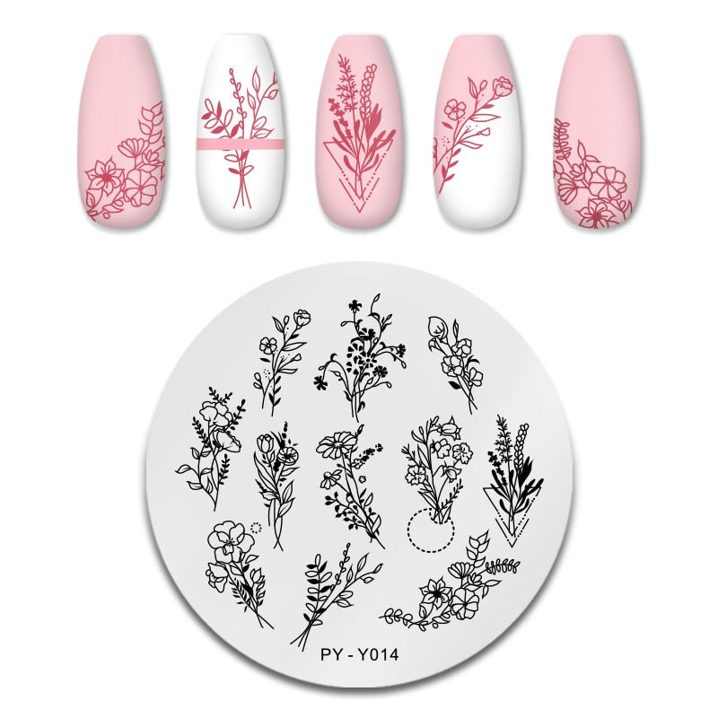 PICT YOU Halloween Nail Stamping Plates Snowflake Festival Pattern Nail Art Image Plates Stainless Steel Nail Art Plate Stencil