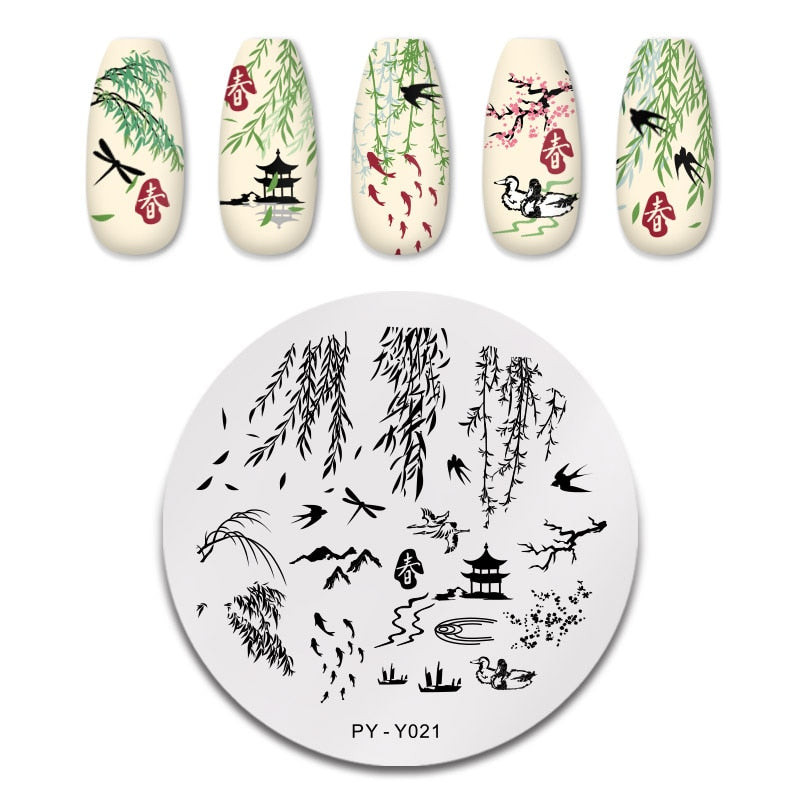 PICT YOU Halloween Nail Stamping Plates Snowflake Festival Pattern Nail Art Image Plates Stainless Steel Nail Art Plate Stencil