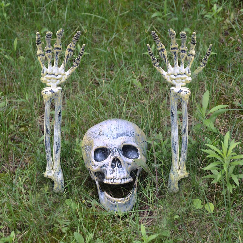 Halloween Decoration Skull Skeleton Horror Tombstone Halloween Home Garden Decor Graveyard Haloween Trick Props Frighten Kids