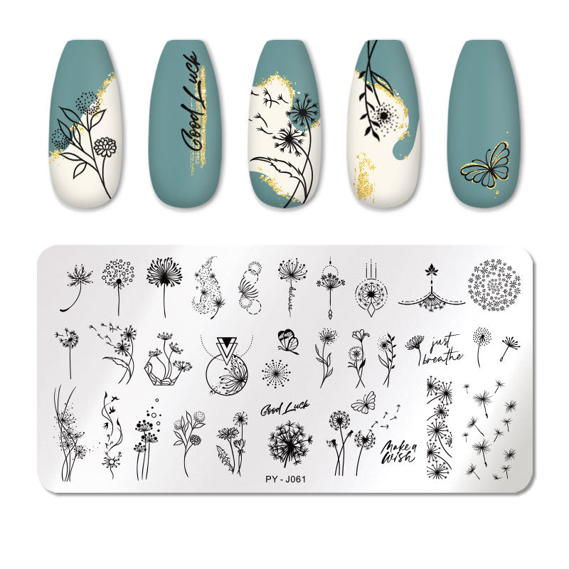 PICT YOU Halloween Nail Stamping Plates Snowflake Festival Pattern Nail Art Image Plates Stainless Steel Nail Art Plate Stencil