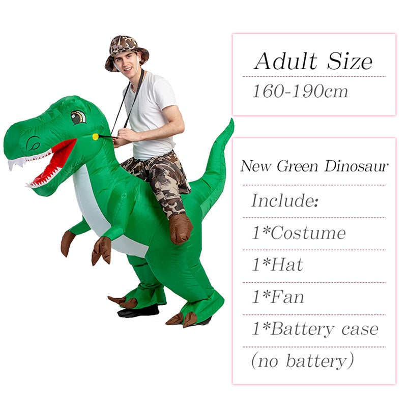 Velociraptor T REX Mascot Inflatable Costume For Kids Anime Halloween Costumes Dinosaur Birthday Gift For Party Cosplay Blow Up