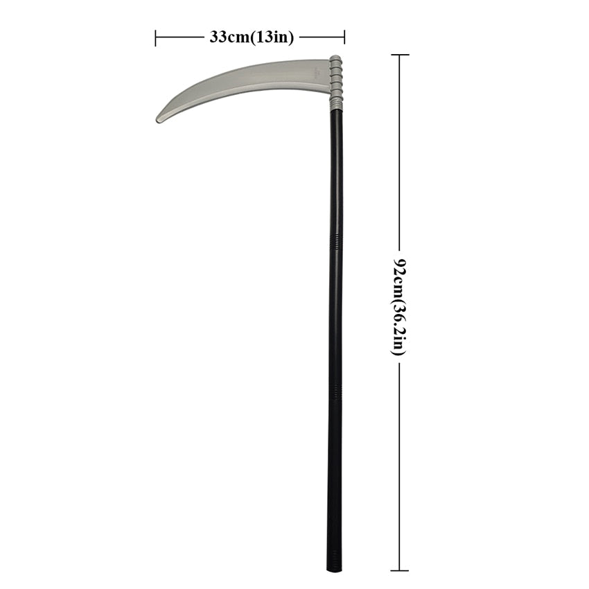 Grim Reaper Costumes Terror Luminous Eyes Death Hook Sickle Boys Cosplay Anime Children Halloween Costume for Kids Carnival Prop