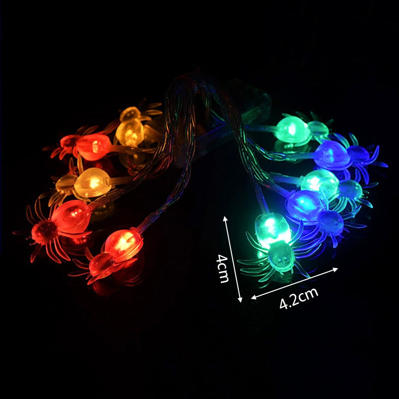 1.5m 10Led Halloween Pumpkin Ghost Skeletons Bat Spider Led Light String Festival Bar Home Party Decor Halloween Ornament