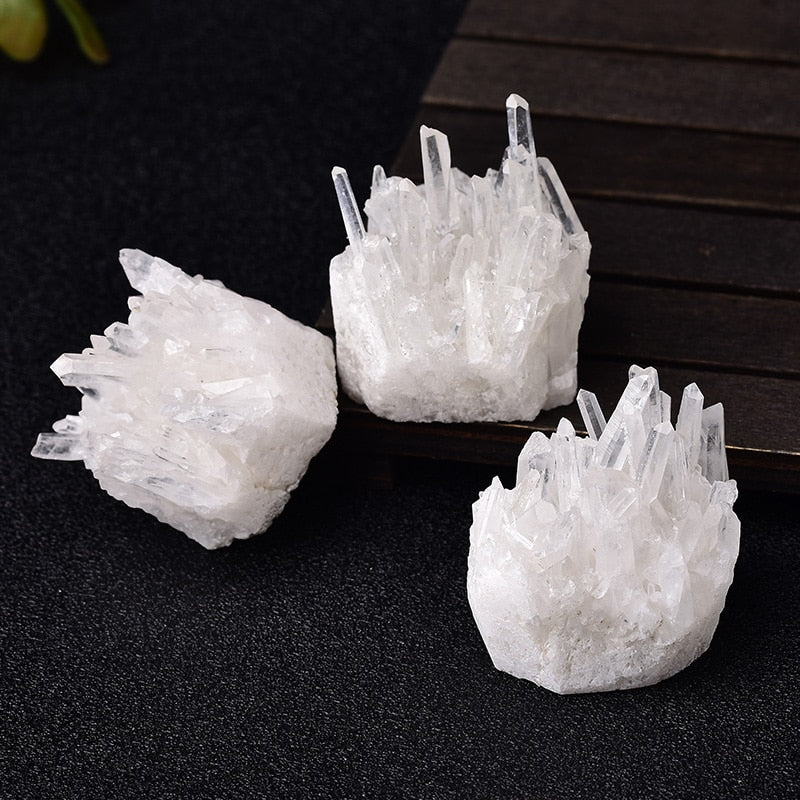 1PC Natural Crystal Cluster Raw Quartz White Reiki Healing Stones Crystal Point Specimen Home Decoration Raw Crystals Minerales