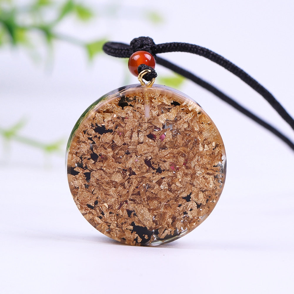 Orgonite Manifest Abundance Wealth Luck Pendant Orgone Jewelry Necklace Chakra Energy Healing Crystals Chakra Necklace