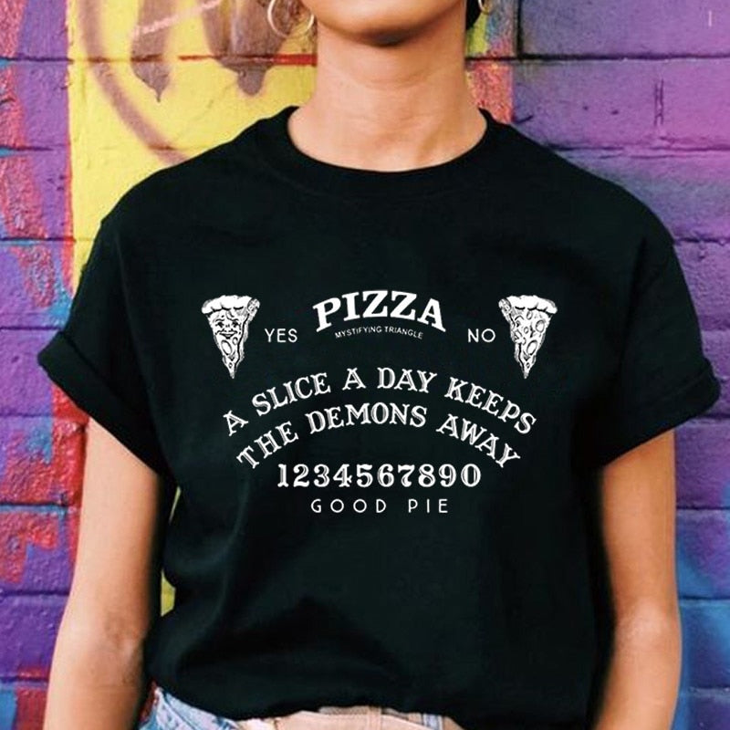 kuakuayu HJN Ouija Board Women Gothic Black T-Shirt Grunge Swag Graphic Tee Halloween Clothing