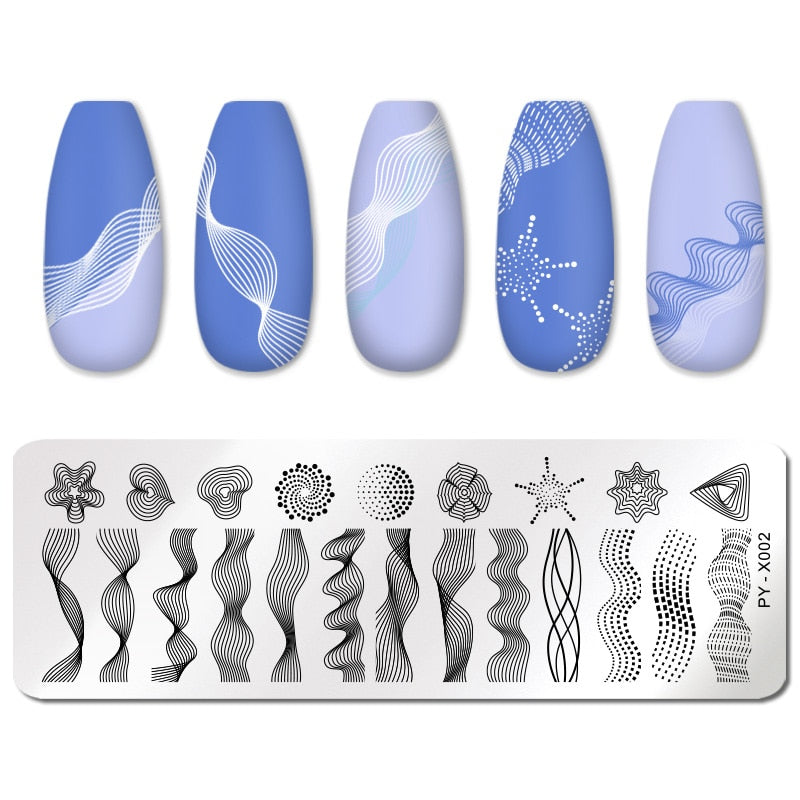 PICT YOU Halloween Nail Stamping Plates Snowflake Festival Pattern Nail Art Image Plates Stainless Steel Nail Art Plate Stencil