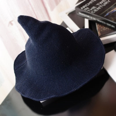 Halloween witch hat Men's and Women's wool Knit Hat Fashion Solid Hat Diversified along the Hat Girlfriend Gifts