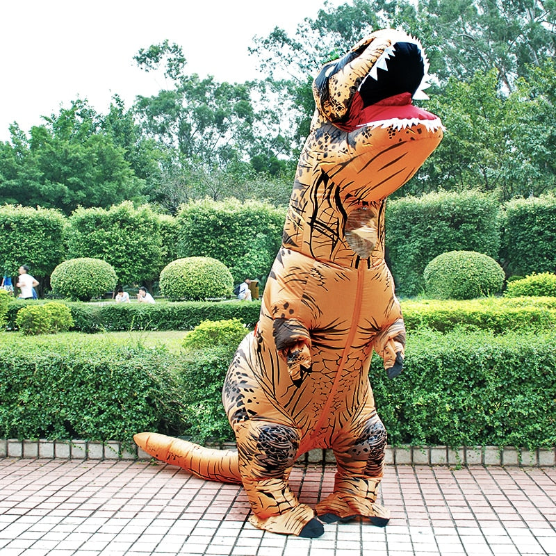 Hot T-Rex Dinosaur Inflatable Costume Purim Halloween Party Cosplay Fancy Suits Mascot Cartoon Anime Dress for Adult Kids