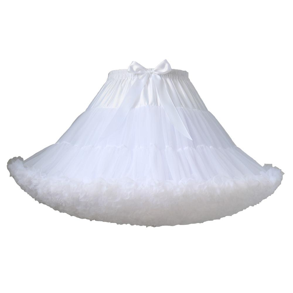 White Short Women Tulle Halloween Petticoat Crinoline Vintage Wedding Bridal Petticoat Underskirt Rockabilly Tutu