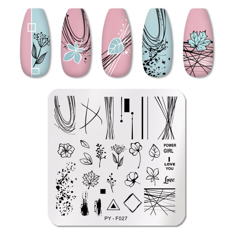 PICT YOU Halloween Nail Stamping Plates Snowflake Festival Pattern Nail Art Image Plates Stainless Steel Nail Art Plate Stencil