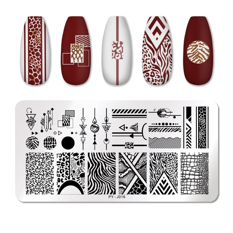 PICT YOU Halloween Nail Stamping Plates Snowflake Festival Pattern Nail Art Image Plates Stainless Steel Nail Art Plate Stencil