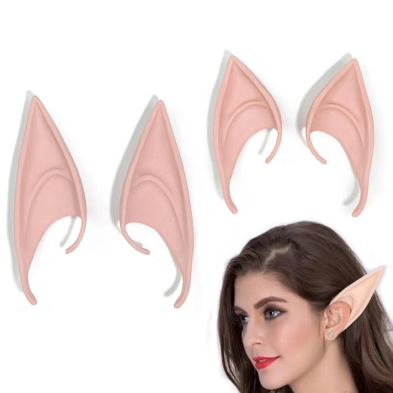 Elven Elf Ears False Ears Props Fairy Angel Dress Up Cosplay Costume Accessories Christmas Halloween Decoration Party DIY Decor