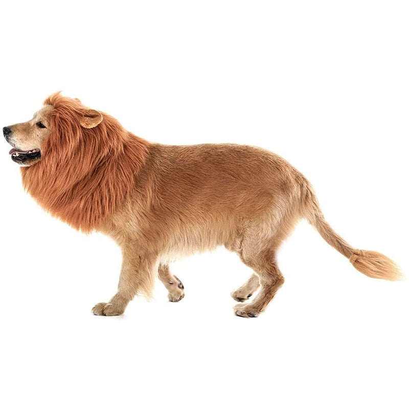 Benepaw Comfortable Small Medium Large Dog Lion Mane Adjustable Wig Durable Pet Outfits Halloween Costume Easy To Clean