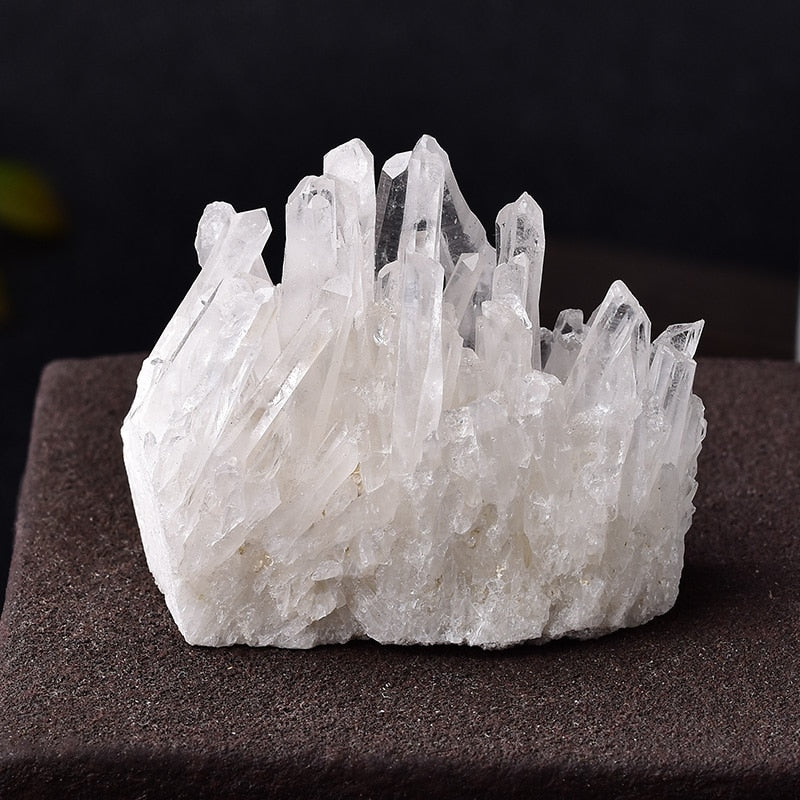 1PC Natural Crystal Cluster Raw Quartz White Reiki Healing Stones Crystal Point Specimen Home Decoration Raw Crystals Minerales