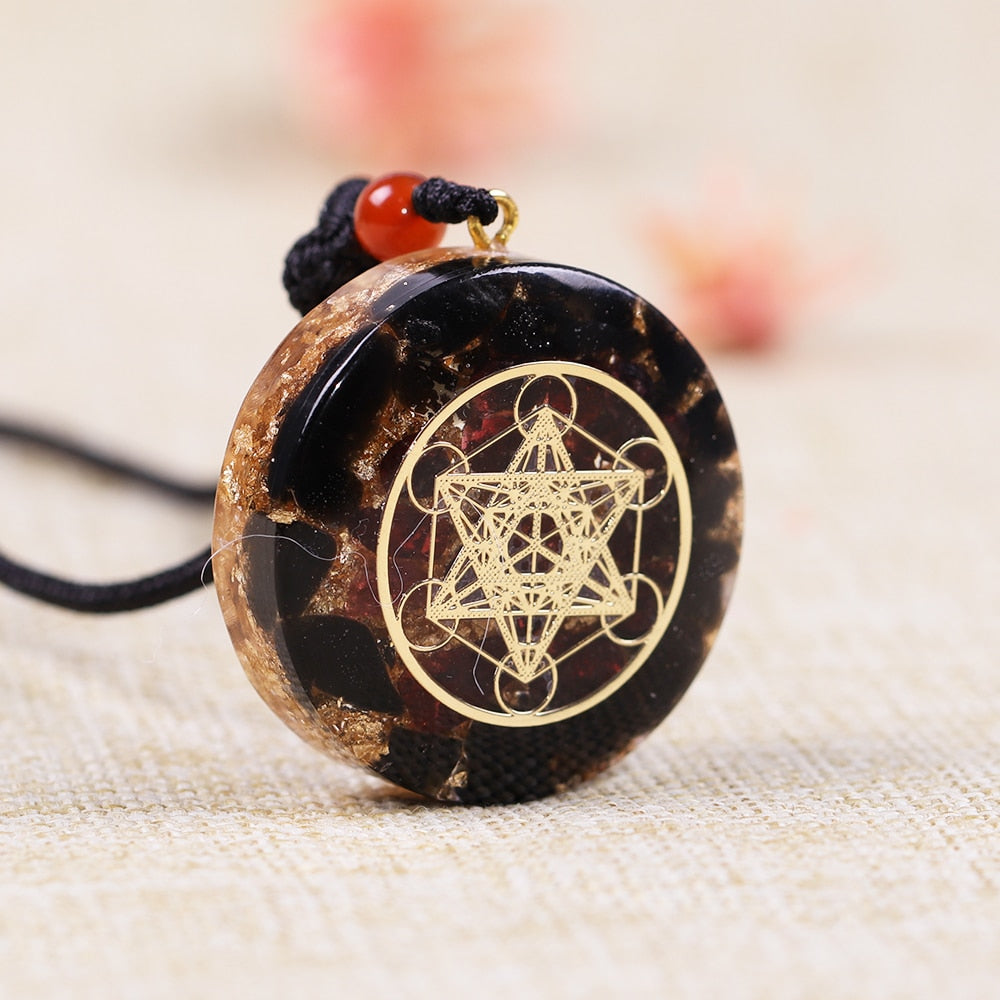 Orgonite Manifest Abundance Wealth Luck Pendant Orgone Jewelry Necklace Chakra Energy Healing Crystals Chakra Necklace