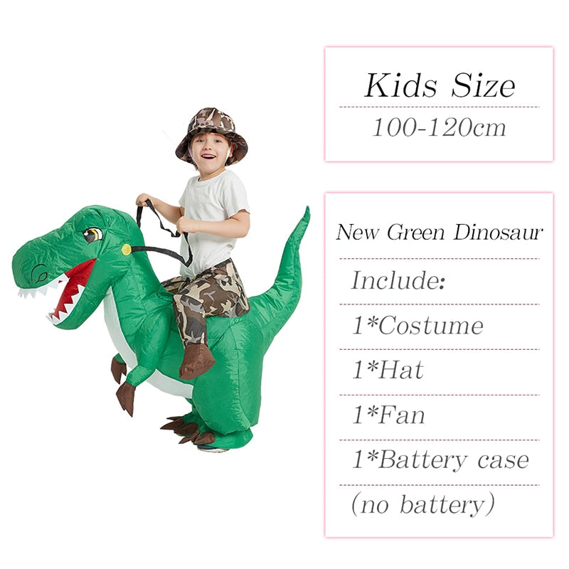 Velociraptor T REX Mascot Inflatable Costume For Kids Anime Halloween Costumes Dinosaur Birthday Gift For Party Cosplay Blow Up