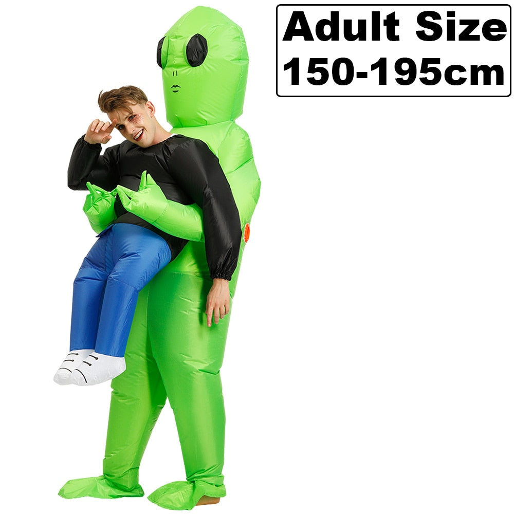 Adult Kids Astronaut Alien Inflatable Costumes Funny Mascot Cartoon Anime Fancy Dress Suit Purim Halloween Party Cosplay Costume