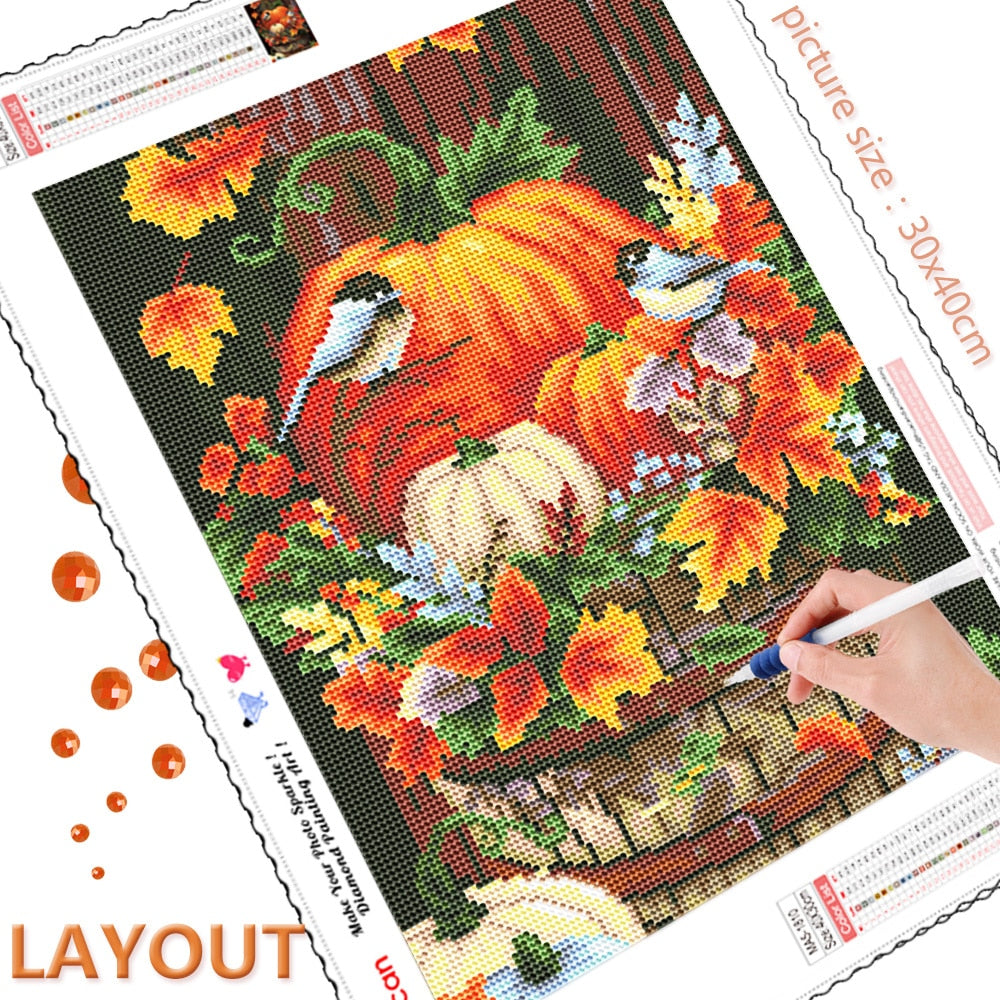 HUACAN Full Square Diamond Painting Kit Bird Embroidery Diamond Mosaic Sale Halloween Rhinestone Picture