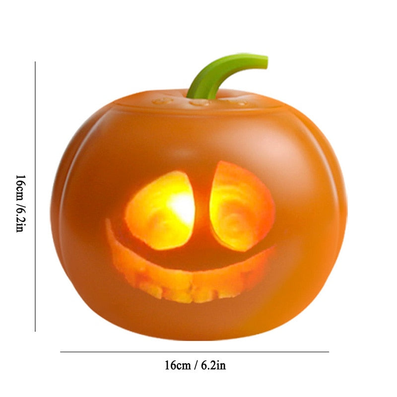 2022 New Halloween Pumpkin Projection Lamp Animated Talking and Singing LED Light for Festive Home Party Decorations