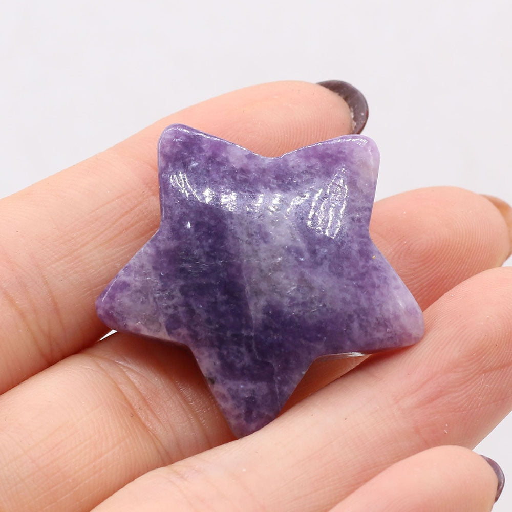 Natural Stone Amethyst Powder Crystal Star Shape Mineral Specimen Gemstone Agate Fish Tank Jewelry Home Decoration Ornaments