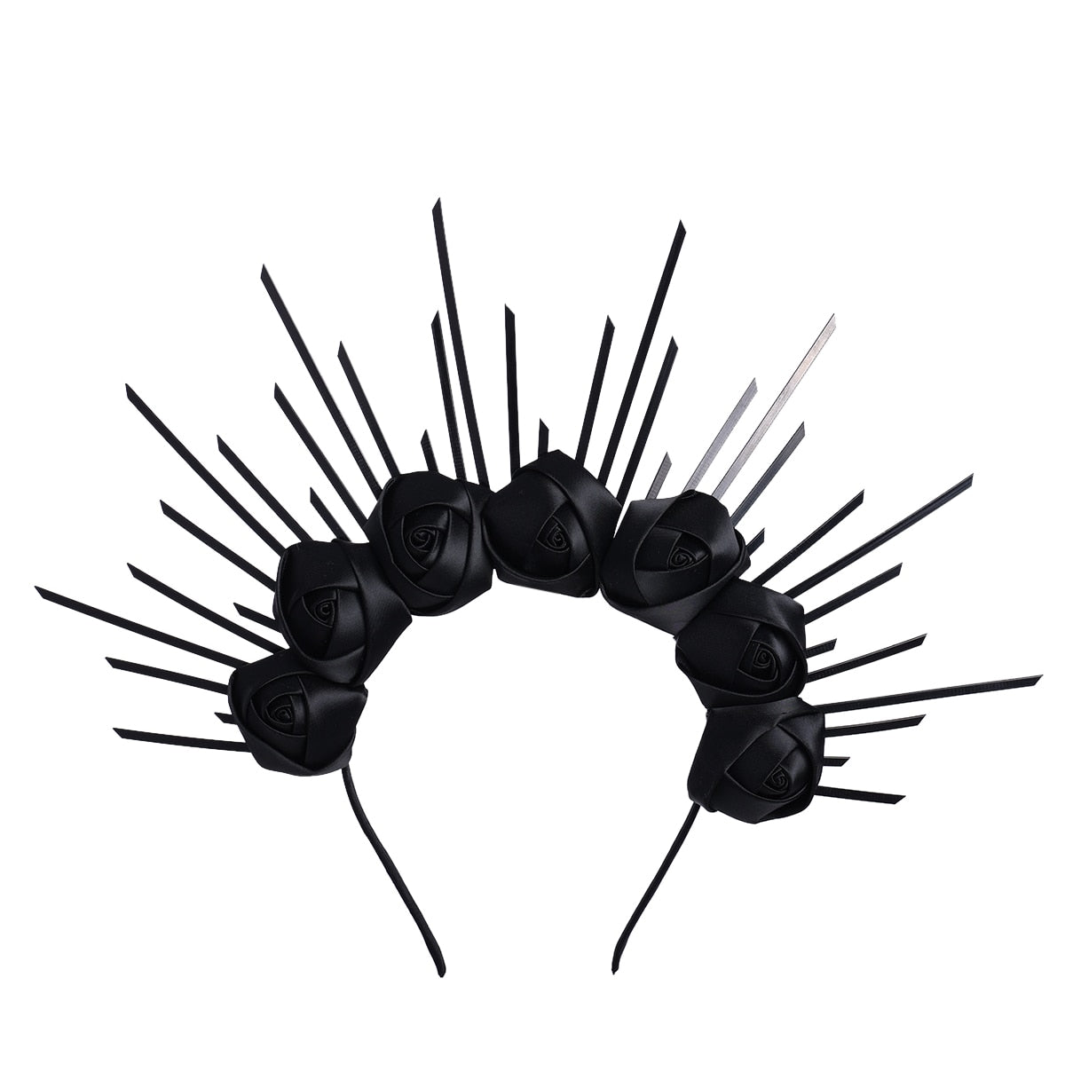 Halo Crown Spike Headpiece Goddess Sunburst Plastic Gold Met Gala Angel Goth Cosplay Accessories