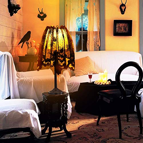 Partyprops 3Pcs Halloween Lamp Shade Cover Decoration, Black Lace Ribbon Spider web Lampshades Cover Topper Scarf for Festive Party Indoor Decor Supplies, Large 20 X 60 Inch Spiderweb Lamp Shade Cover