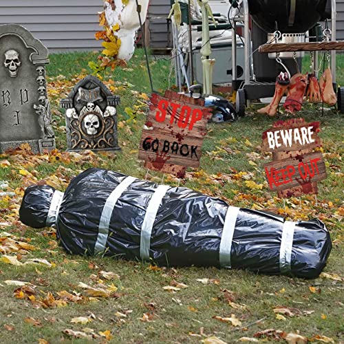 5ft Hanging Corpse Dead Victim Props Halloween Decorations, Creepy Haunted House Halloween Decor Set,Scary Halloween Decorations Outdoor Clearance, Outdoor Halloween Inflatables Yard Decorations