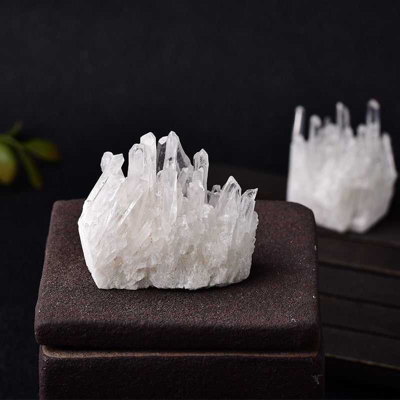 1PC Natural Crystal Cluster Raw Quartz White Reiki Healing Stones Crystal Point Specimen Home Decoration Raw Crystals Minerales