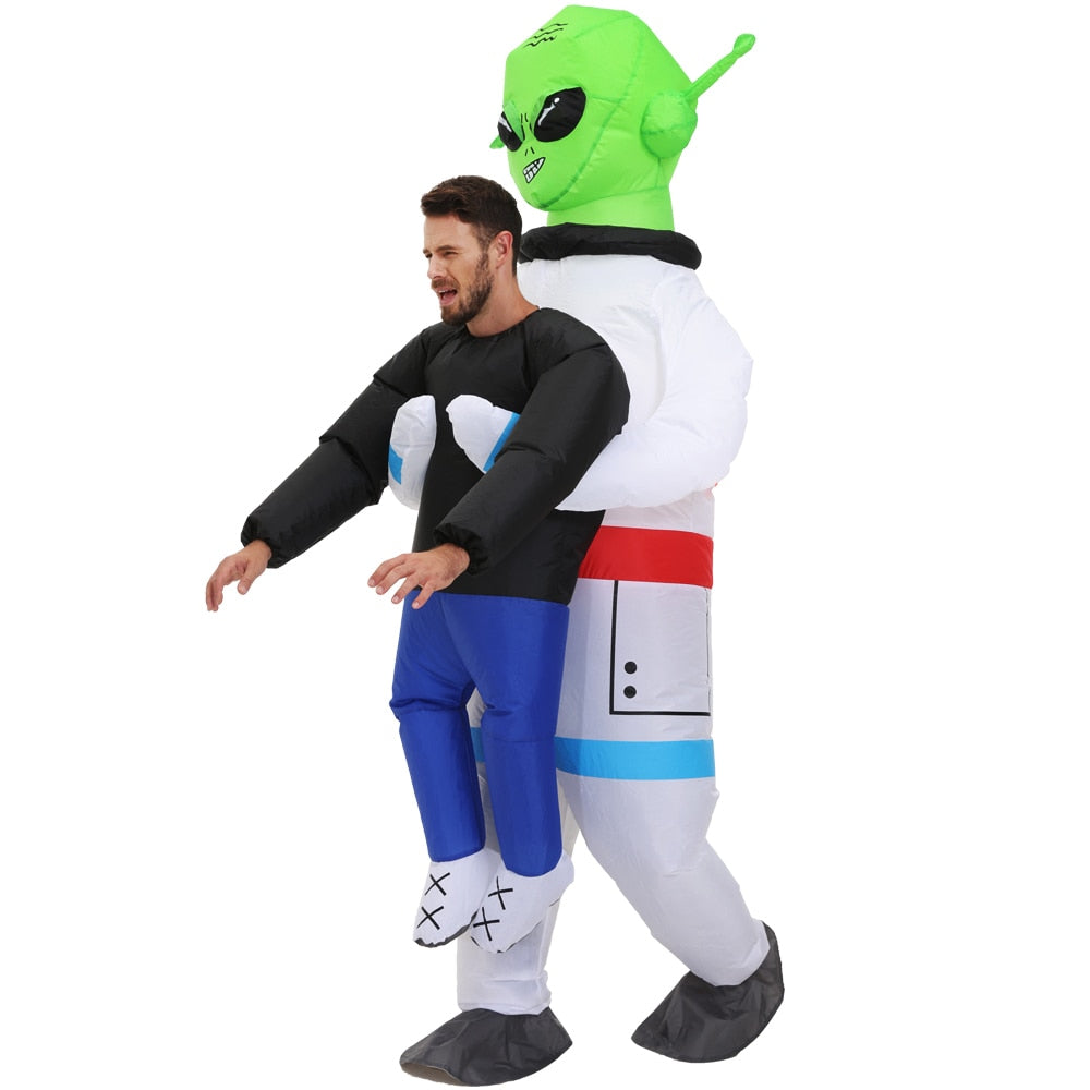 Adult Kids Astronaut Alien Inflatable Costumes Funny Mascot Cartoon Anime Fancy Dress Suit Purim Halloween Party Cosplay Costume